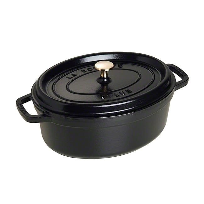 Staub oval gryte av støpejern 4,2 l, svart STAUB