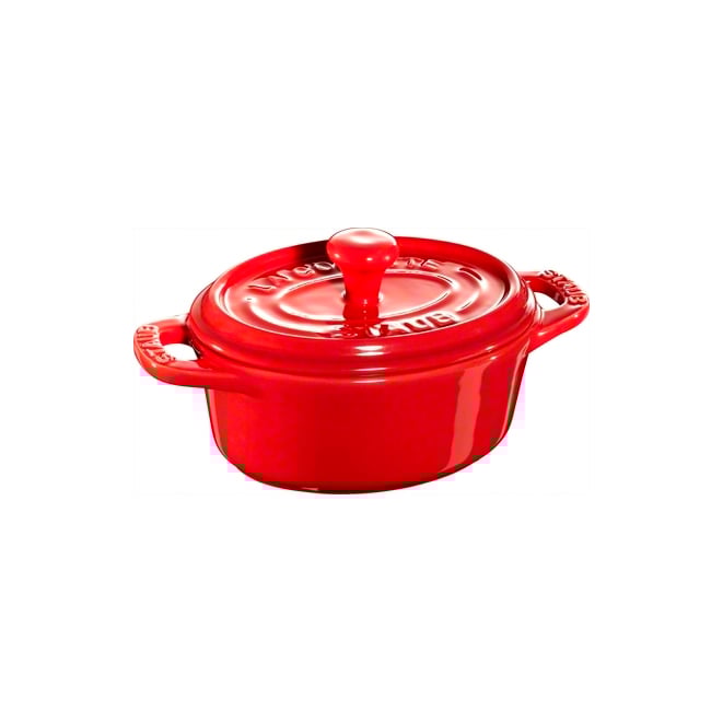 STAUB Staub oval minigryte 0,2 l rød
