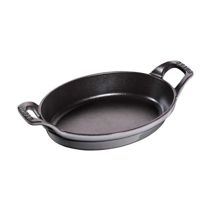 Staub oval ovnsform støpejern 21 cm - Grafittgrå - STAUB