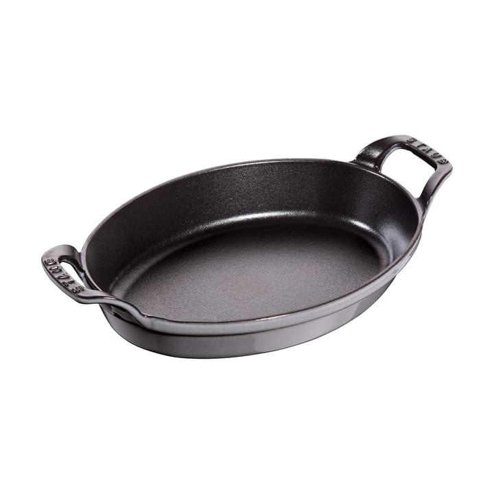 Staub oval ovnsform støpejern 24 cm - Grafittgrå - STAUB