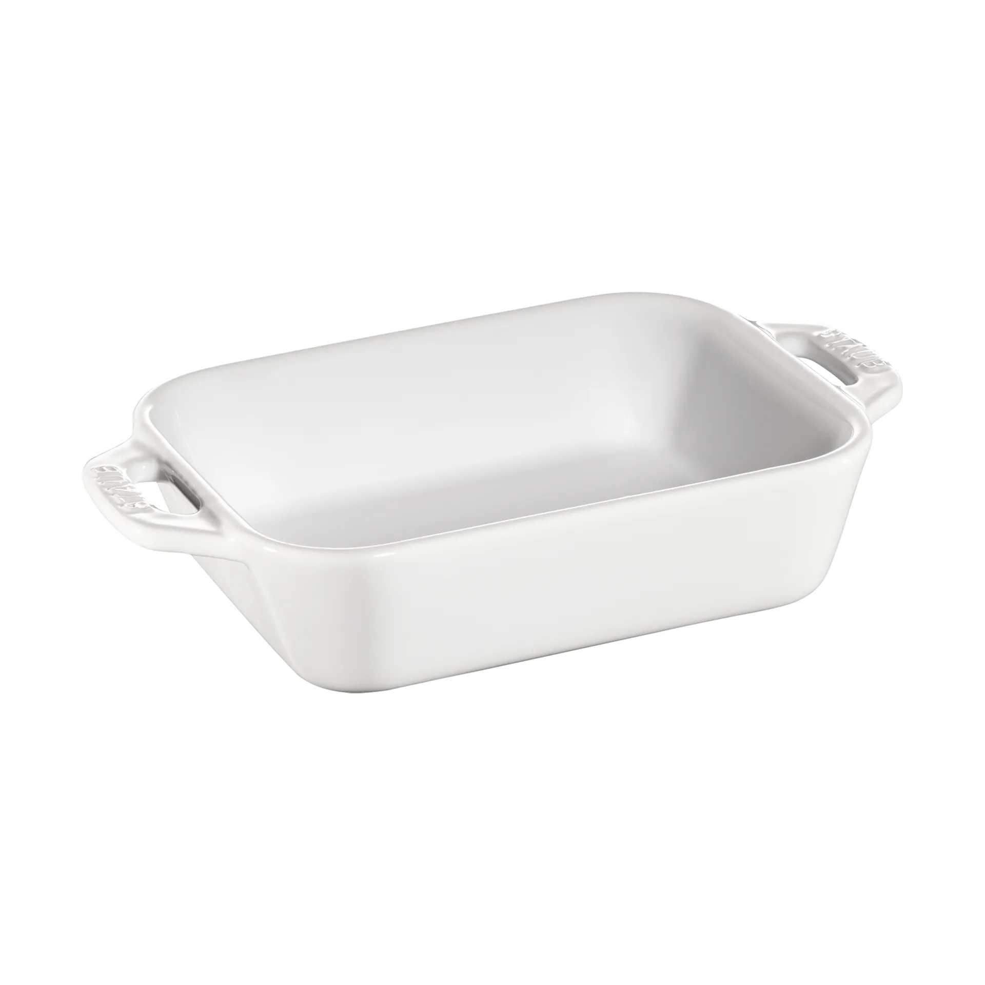 Staub rektangulær ildfast form 25 x 40 cm, Hvit STAUB