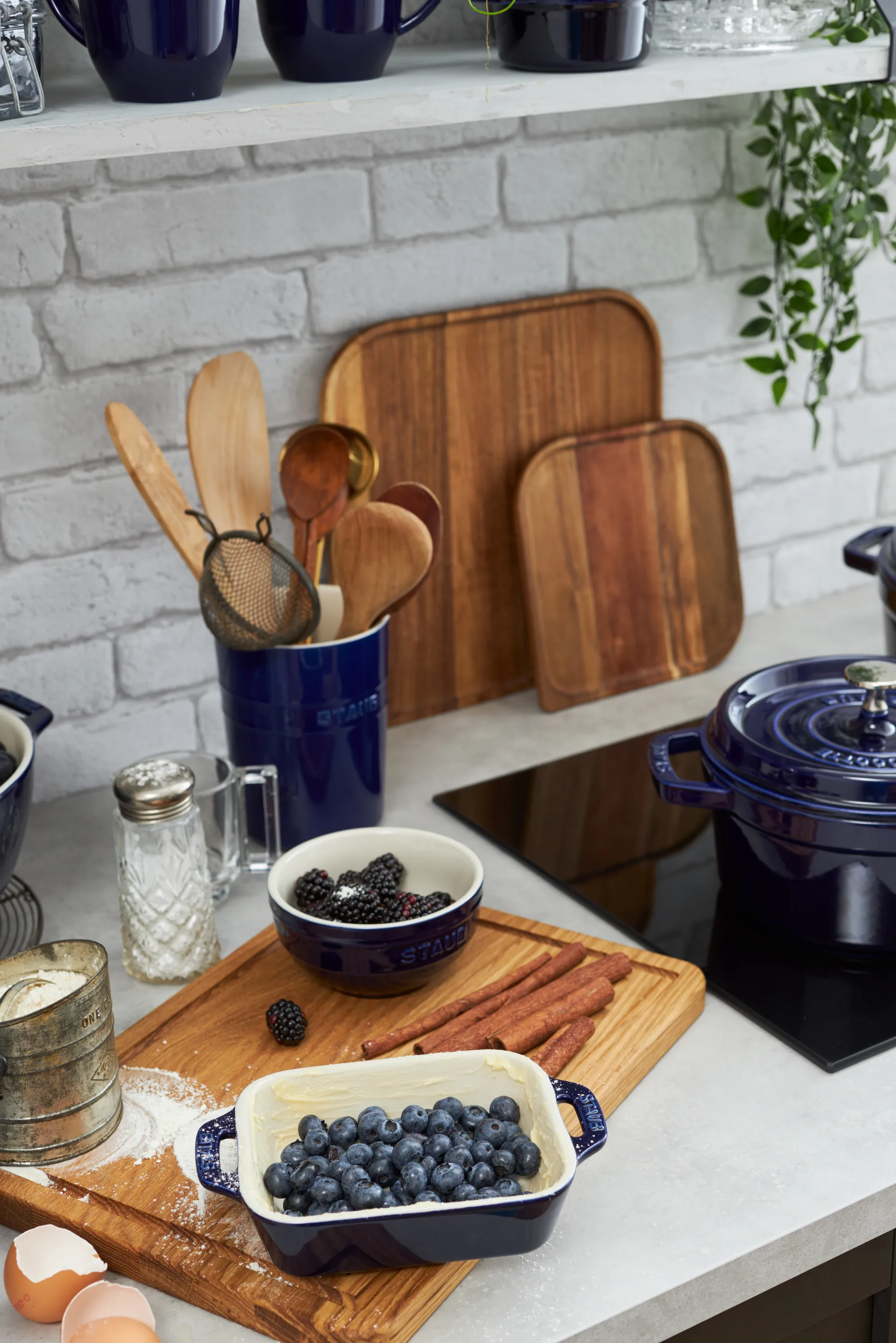 Staub rektangulær ovnsform 14x11 cm, blå STAUB