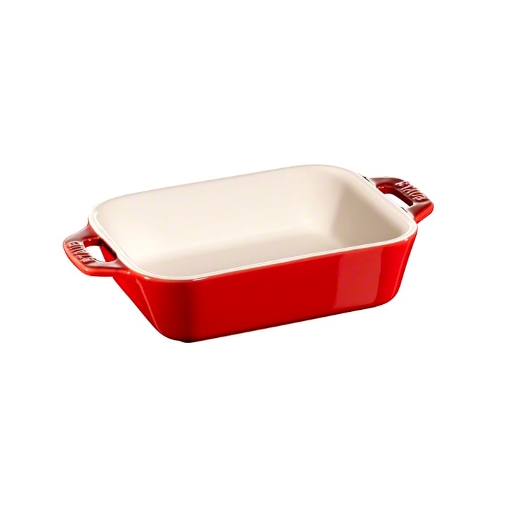 Rektangulær Ildfast Form 14 x 11 cm, Rød