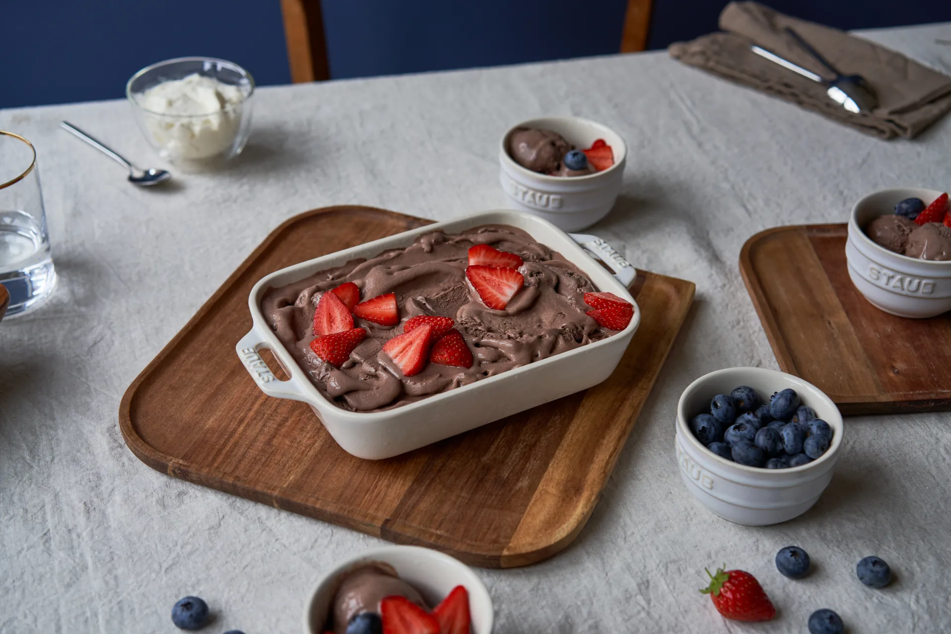 Staub rektangulær ovnsform 20 x 16 cm, hvit STAUB