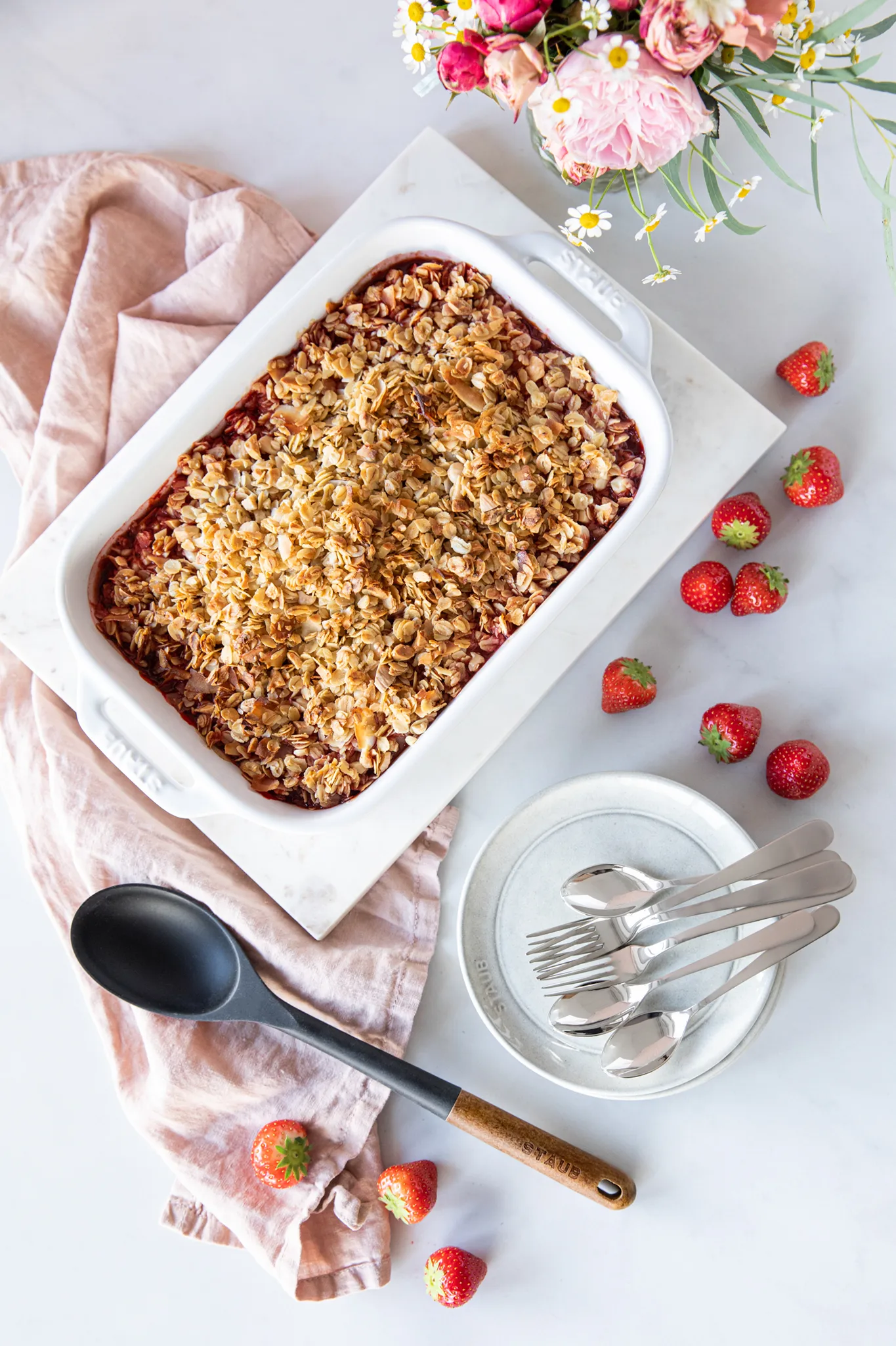 Staub rektangulær ovnsform 34 x 24 cm, hvit STAUB