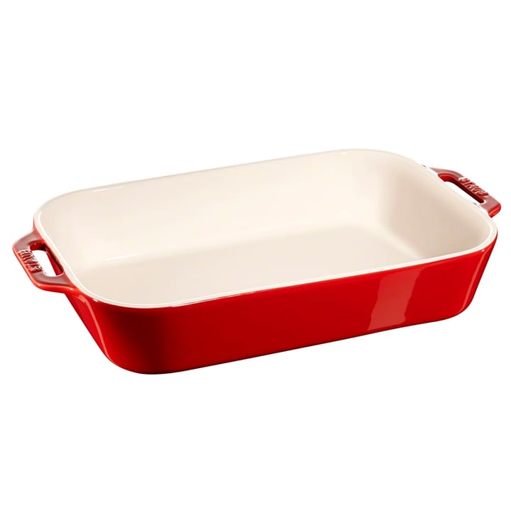 Staub rektangulær ovnsform 34 x 24 cm - rød - STAUB