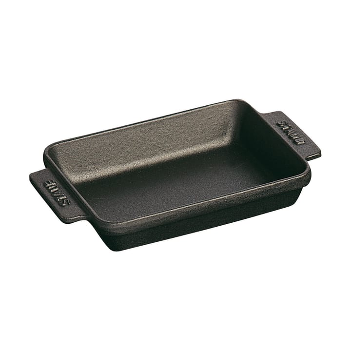 Staub rektangulær ovnsform støpejern 15x11 cm - Svart - STAUB