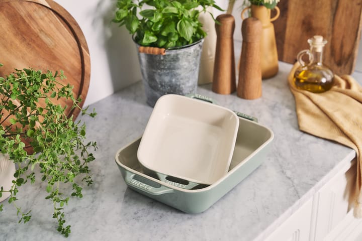 Staub rektangulær støpejern ovnsformssett 2 deler, Eukalyptus STAUB