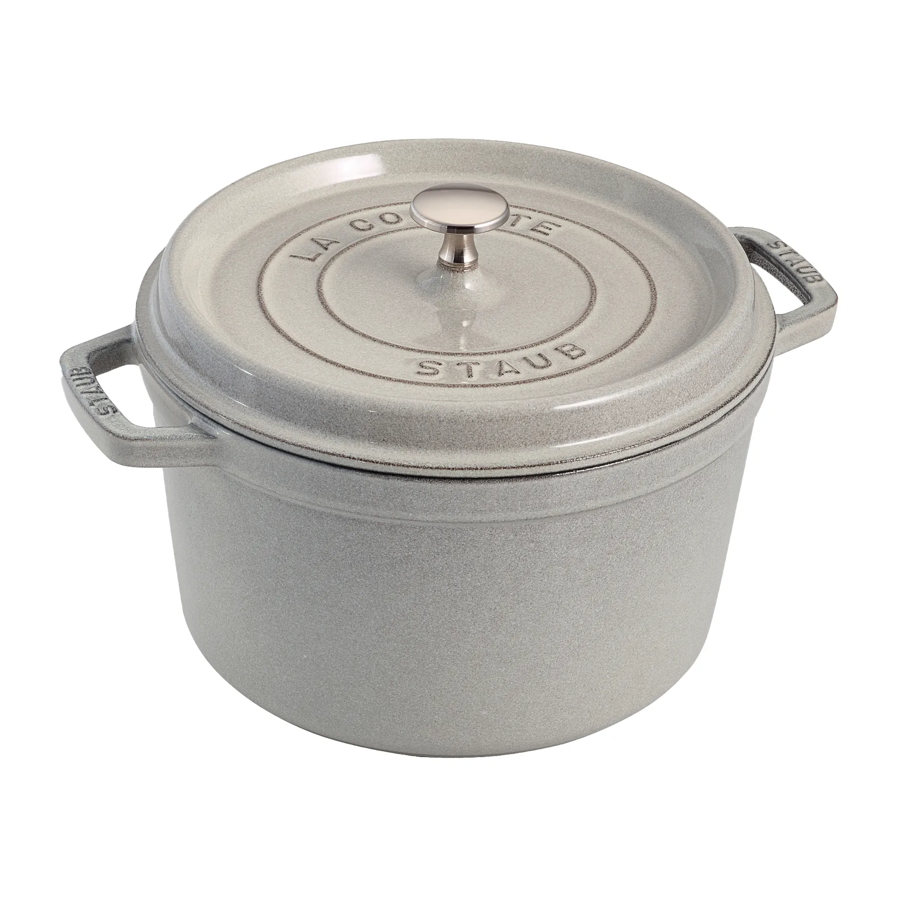 Staub rund gryte høy modell 4,8 L, White Truffle STAUB