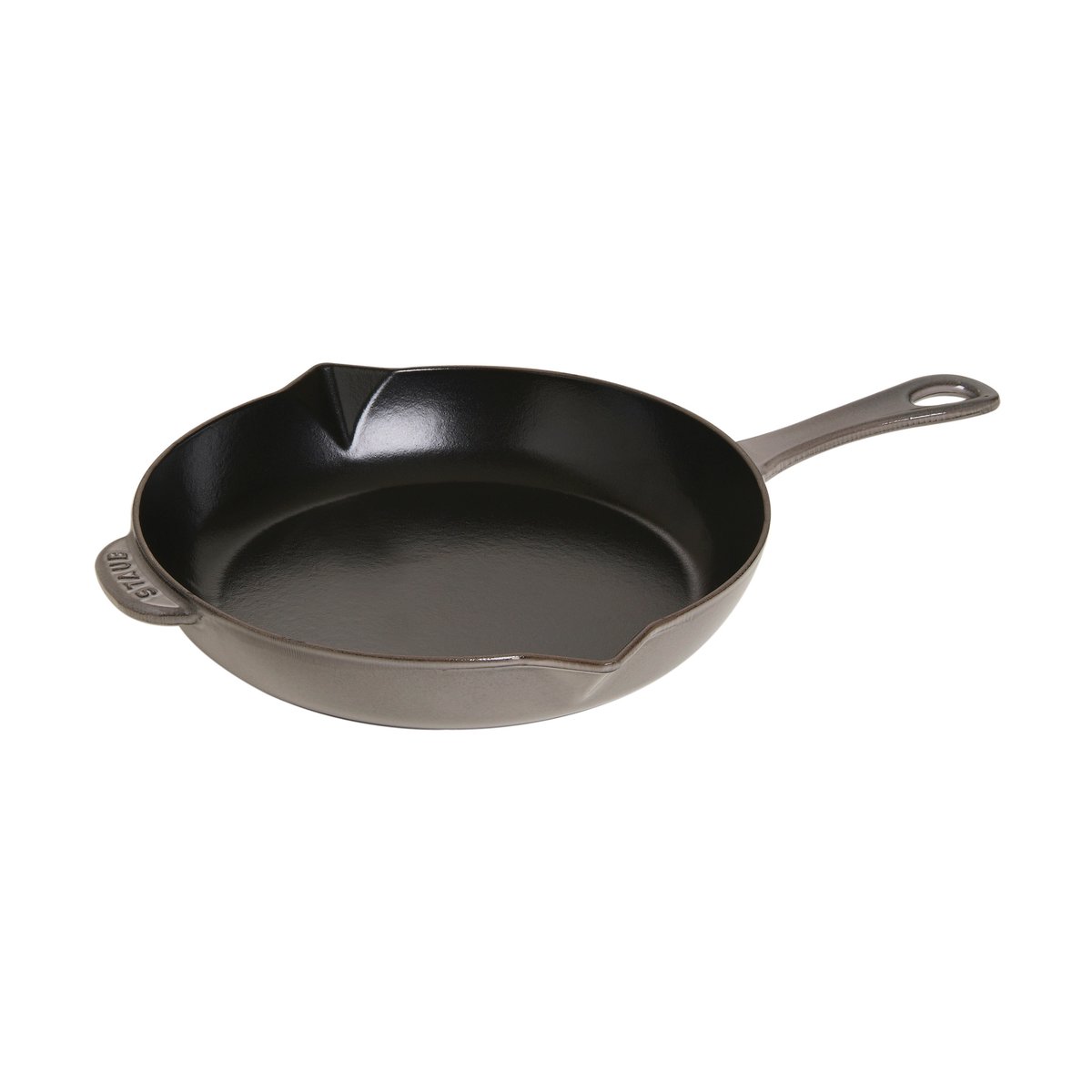STAUB Staub stekepanne støpejern med helletut Ø26 cm Grafittgrå