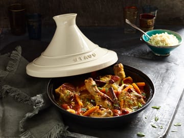 Staub Tagine støpejern svart-beige - 20 cm - STAUB
