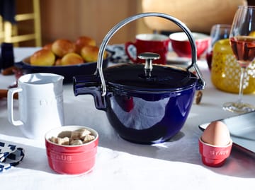 Staub tekanne støpejern rund 1,15 L - Mørkblå - STAUB