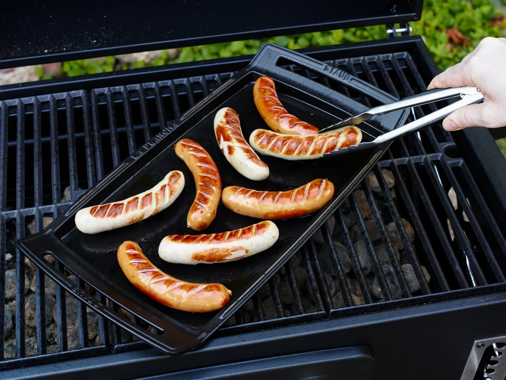 Staub Teppanyaki stekehelle med håndtak 38x25 cm, Svart STAUB