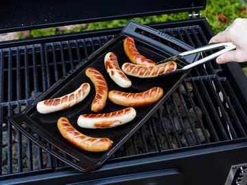 Staub Teppanyaki stekehelle med håndtak 38x25 cm - Svart - STAUB