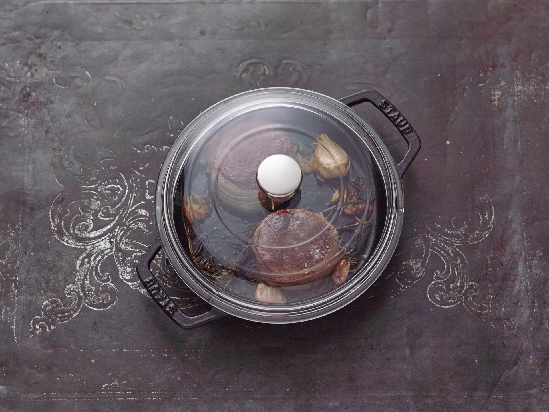 Staub traktørpanne støpejern 2 håndtak svart, Ø20 cm STAUB