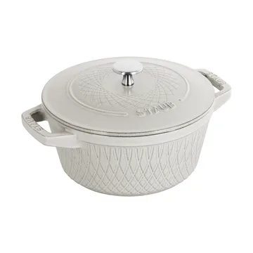Staub Twister La Cocotte gryte 4 L - White truffle - STAUB