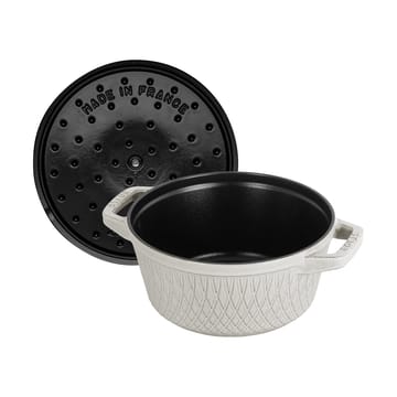 Staub Twister La Cocotte gryte 4 L - White truffle - STAUB