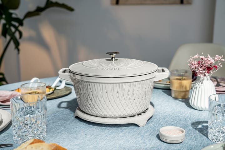 Staub Twister La Cocotte gryte 4 L, White truffle STAUB