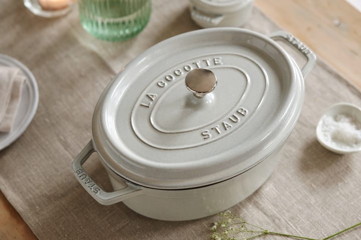 Staub White Truffle gryte oval, 4,2 l STAUB