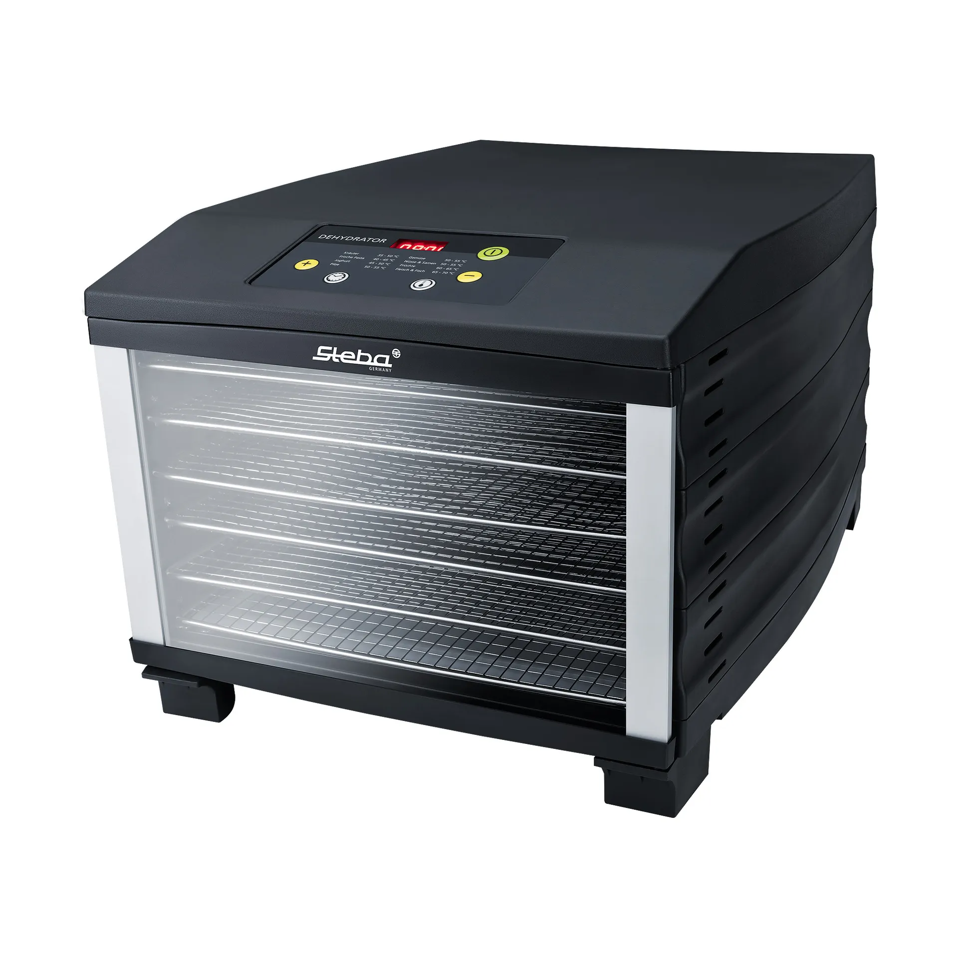Steba ED6 Dehydrator soppetørker 6 brett, Svart Steba