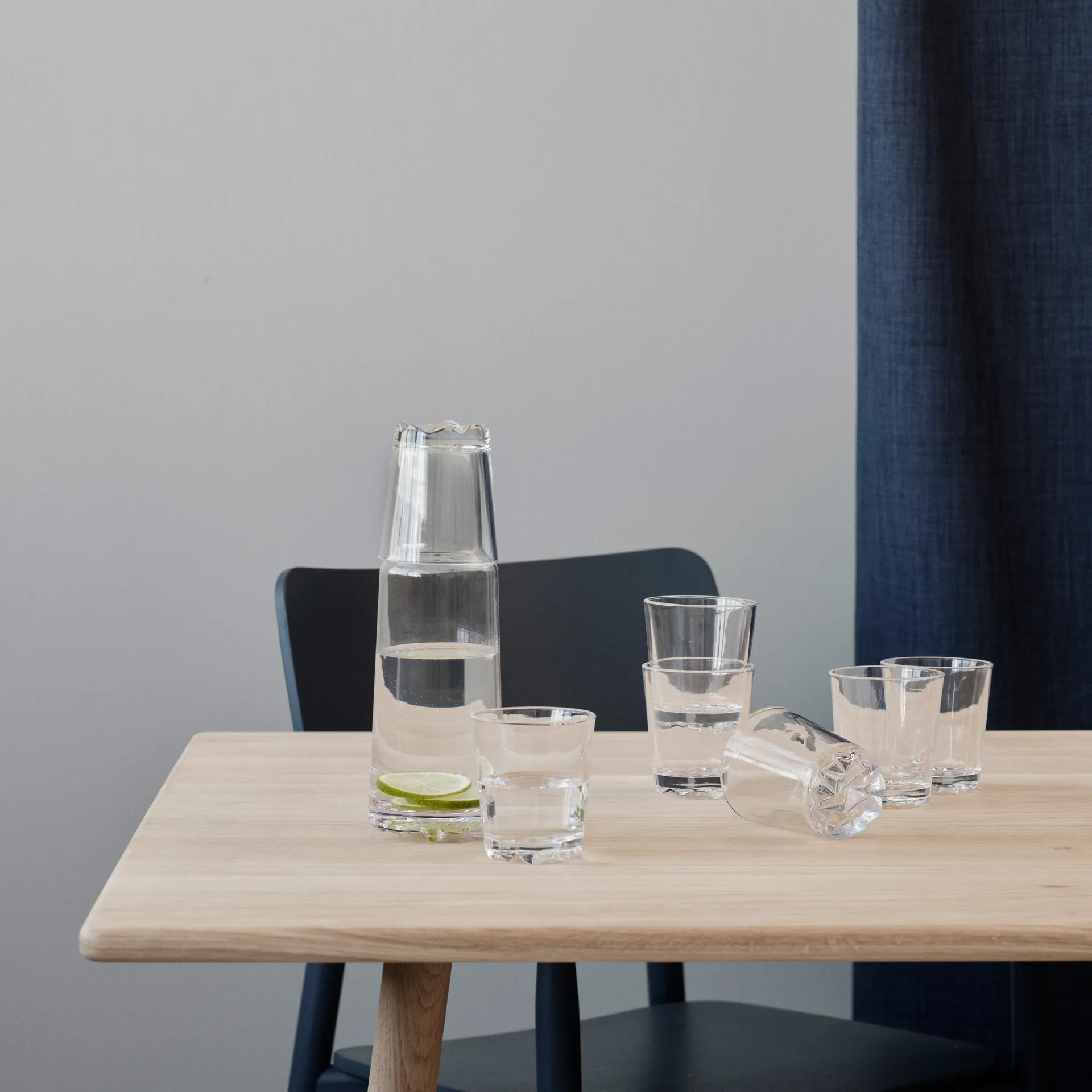 Glacier karaffel med drikkeglass, Klar Stelton