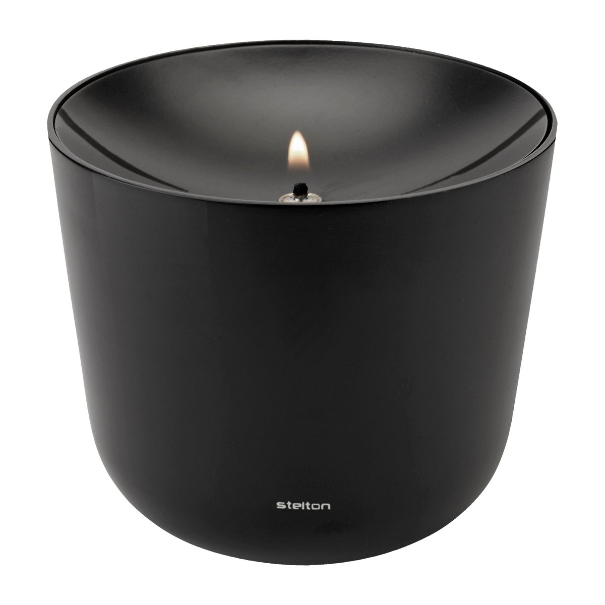 Stelton Solis oljelampe Ø11,5 cm Soft black