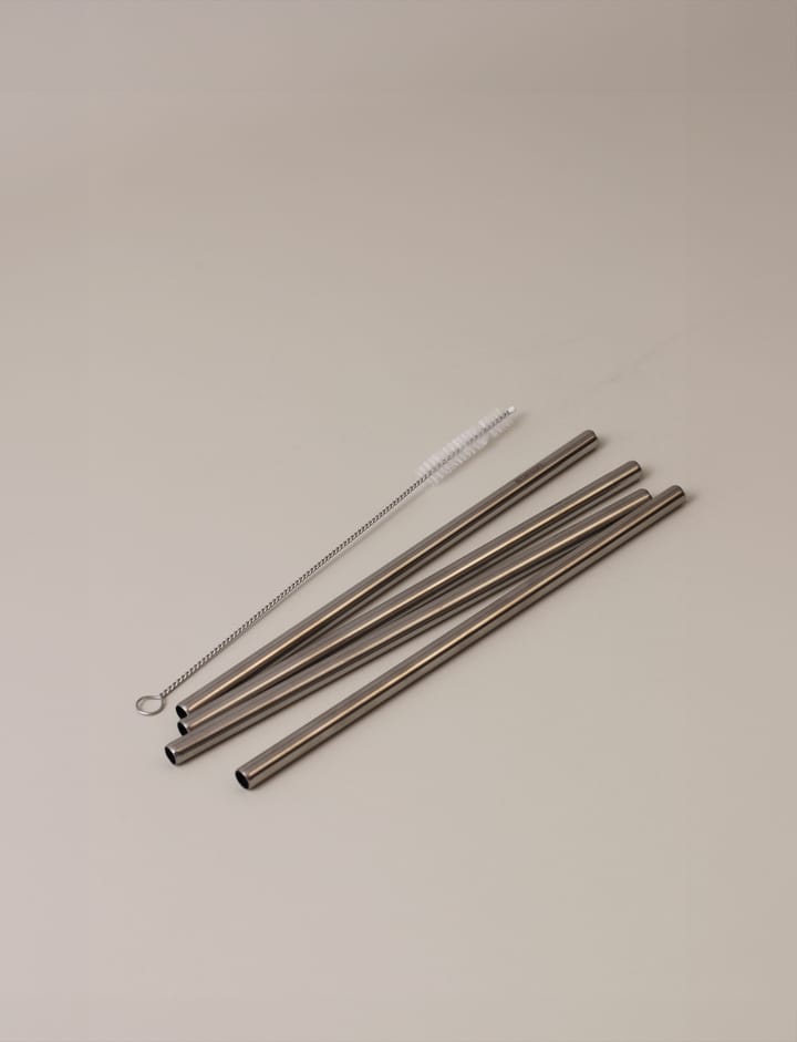 Stelton gjenbrukbare sugerør 4-pakning, Steel Stelton