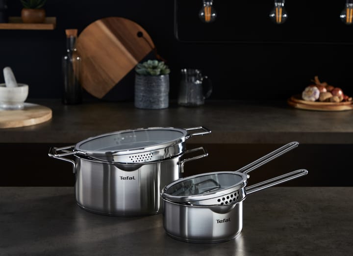 Nordica kasserollesett 6 deler, Rustfritt stål Tefal