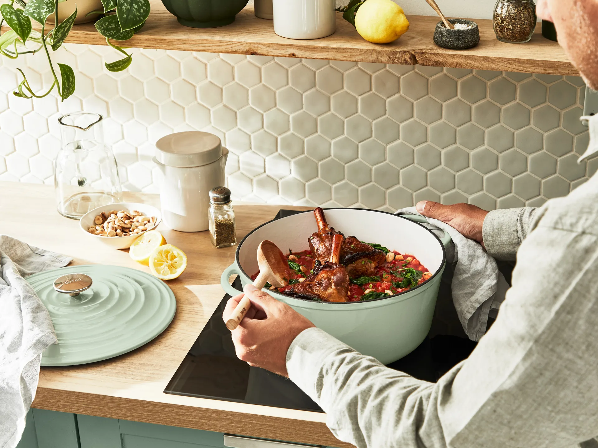 Tefal LOV rund gryte 7,4 l, Grønn Tefal