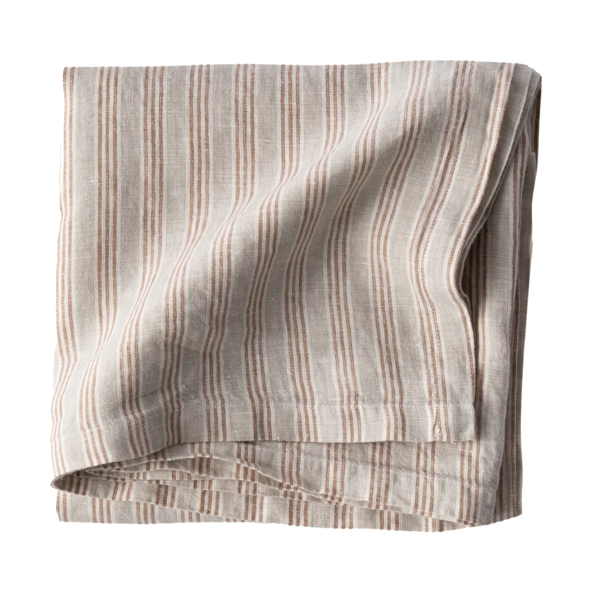 Bordduk lin 175x175 cm, Hazelnut Stripe Tell Me More