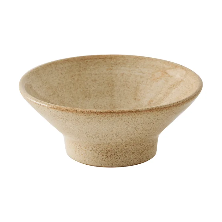 Elio skål på stett - Beige spraglete, Ø14,5x6 cm - Tell Me More