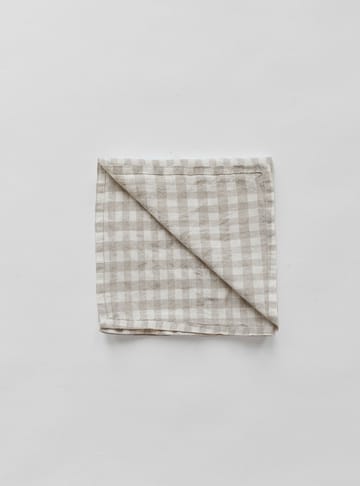 Gingham rutete linserviett 45x45 cm - Natural - Tell Me More