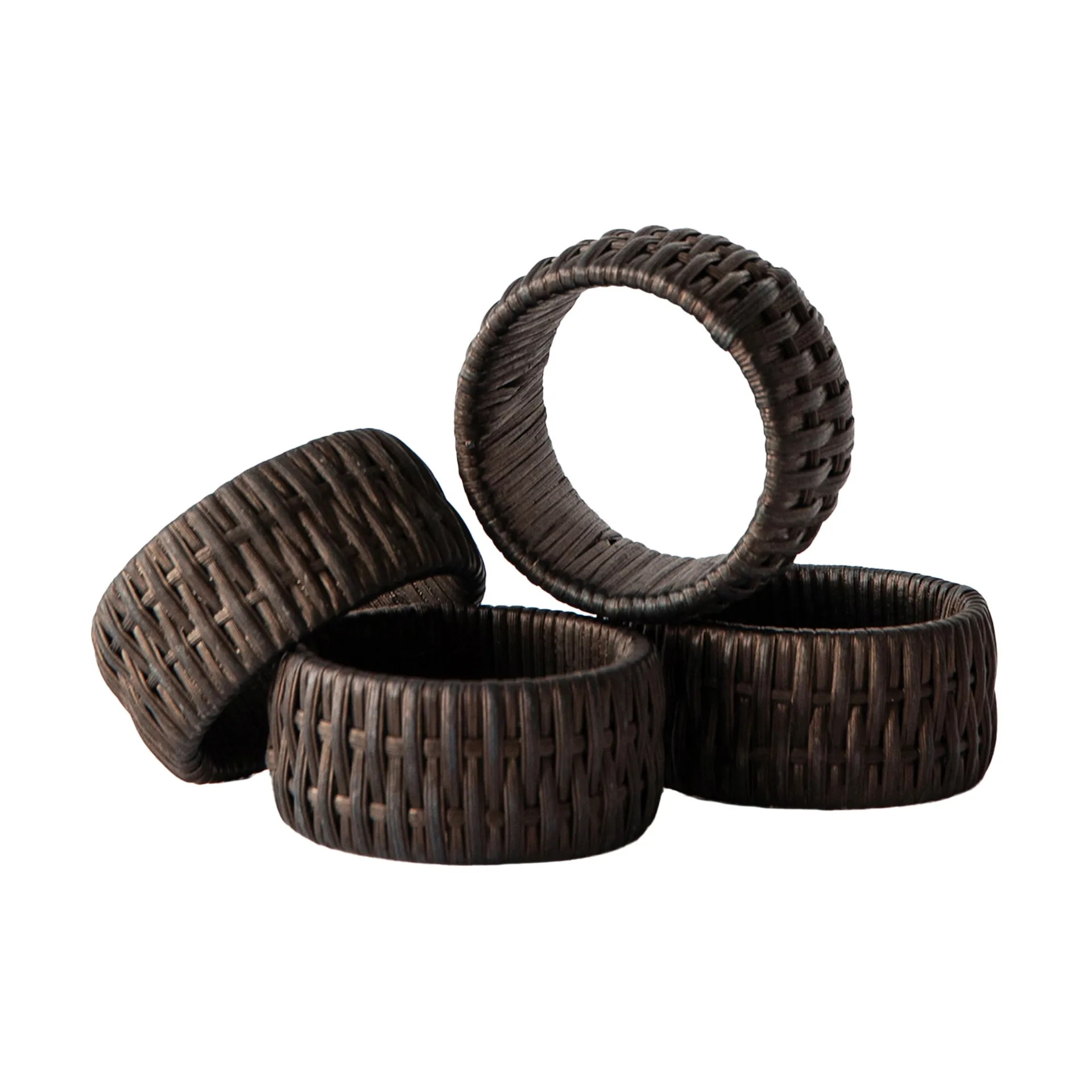 Mila serviettring 4-pk, Brown Tell Me More