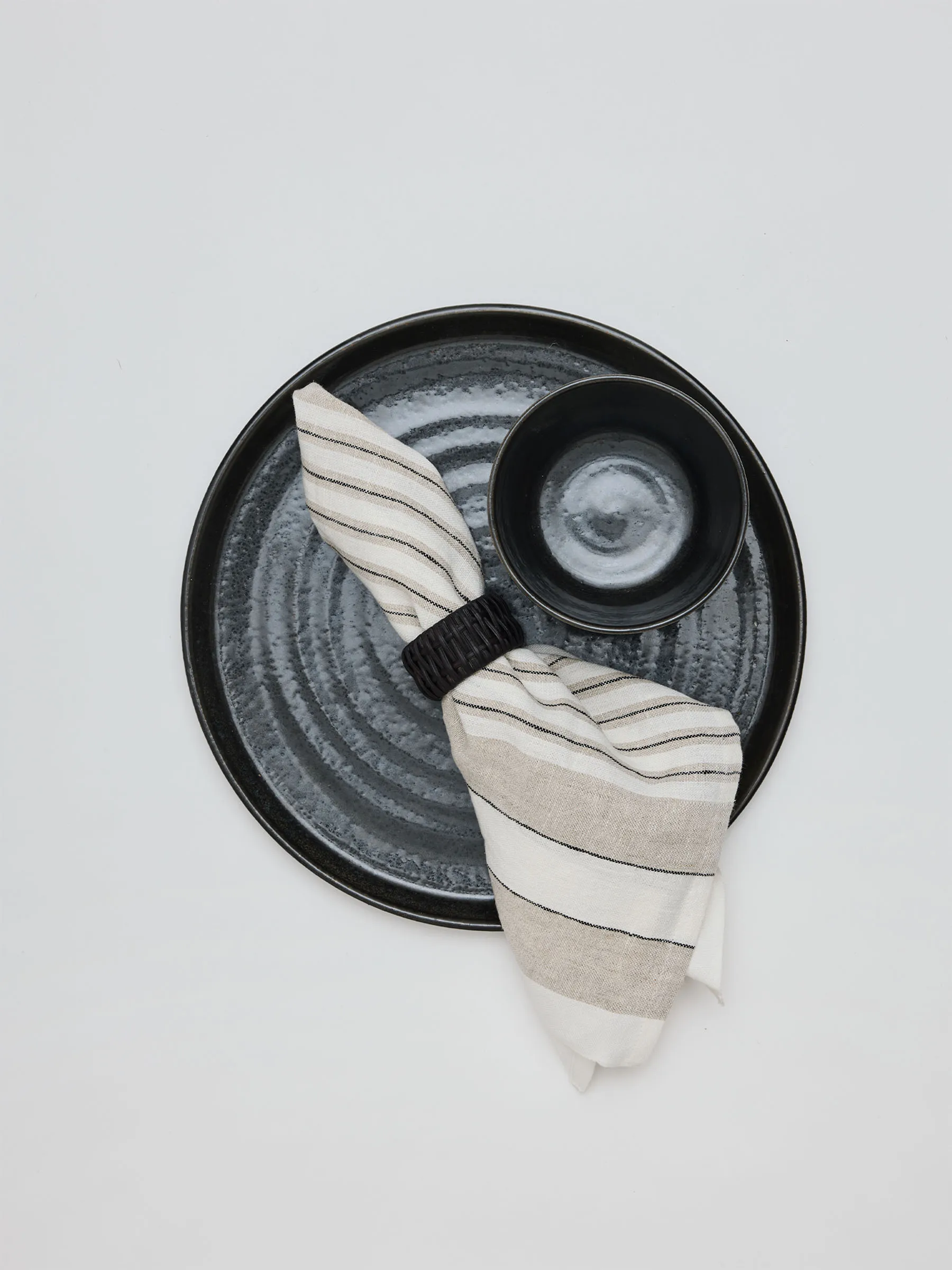 Noah linneserviett 50x50 cm, Beige stripe Tell Me More