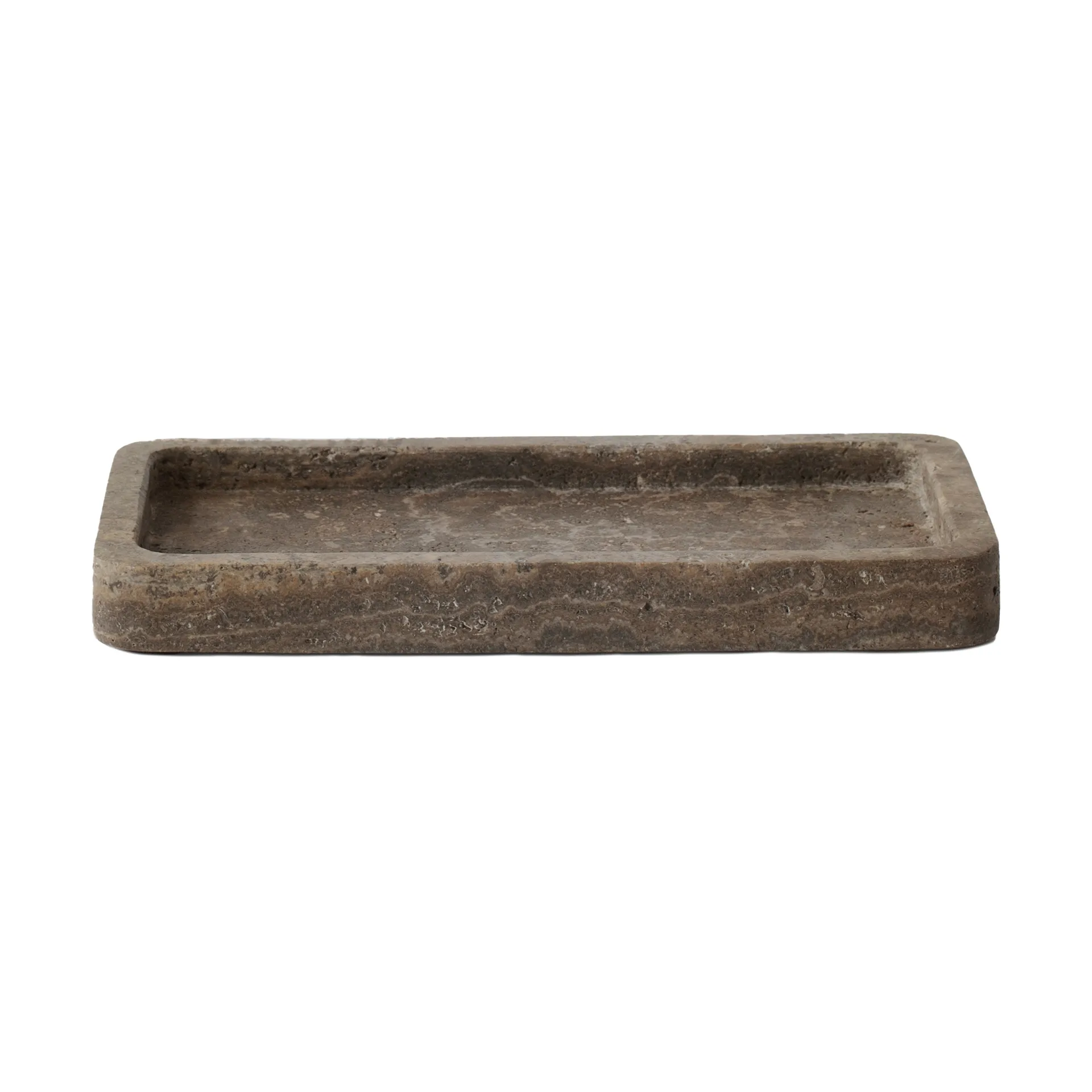Travertine dekorasjonsbrett 13 x 25 cm, Brun Tell Me More