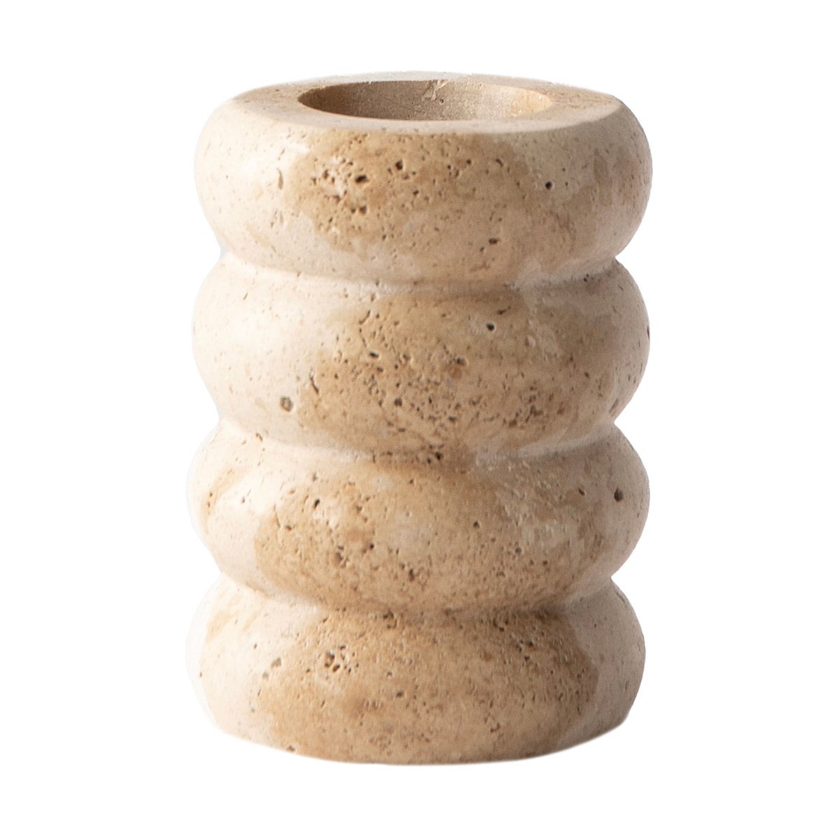 Tell Me More - Travertin lysestake stor 10,5 cm