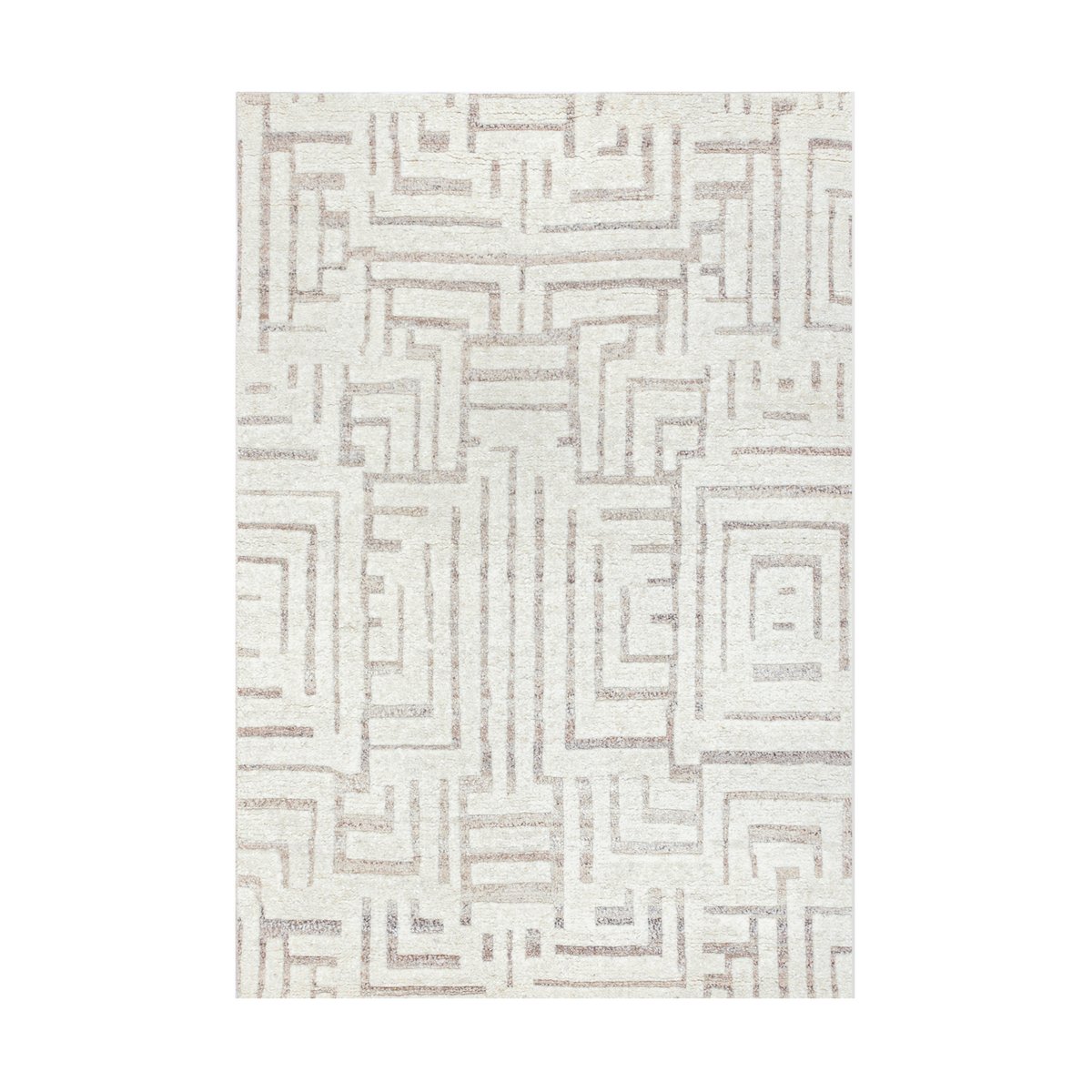 Tell Me More Viby ullteppe Ivory-brown, 170x240 cm
