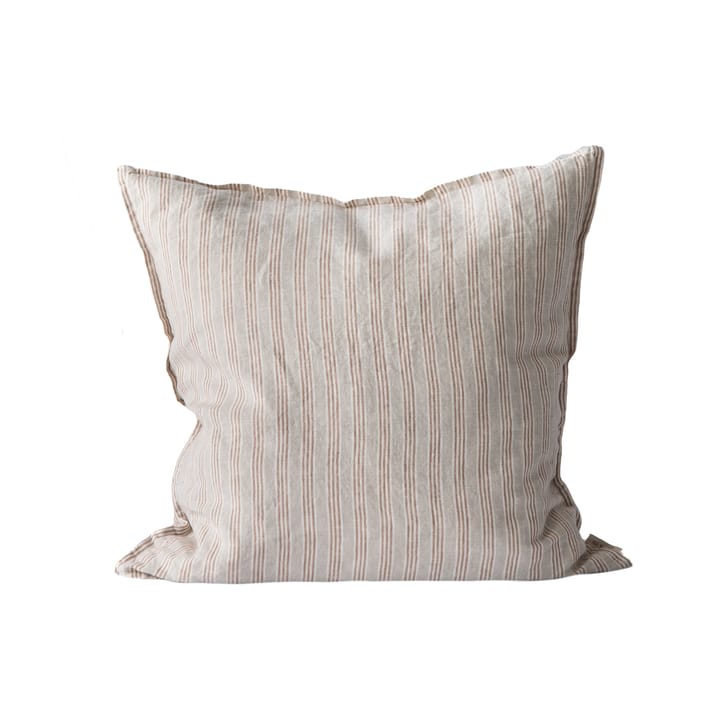 Washed linen putetrekk 50 x 50 cm - Hazelnut stripe - Tell Me More