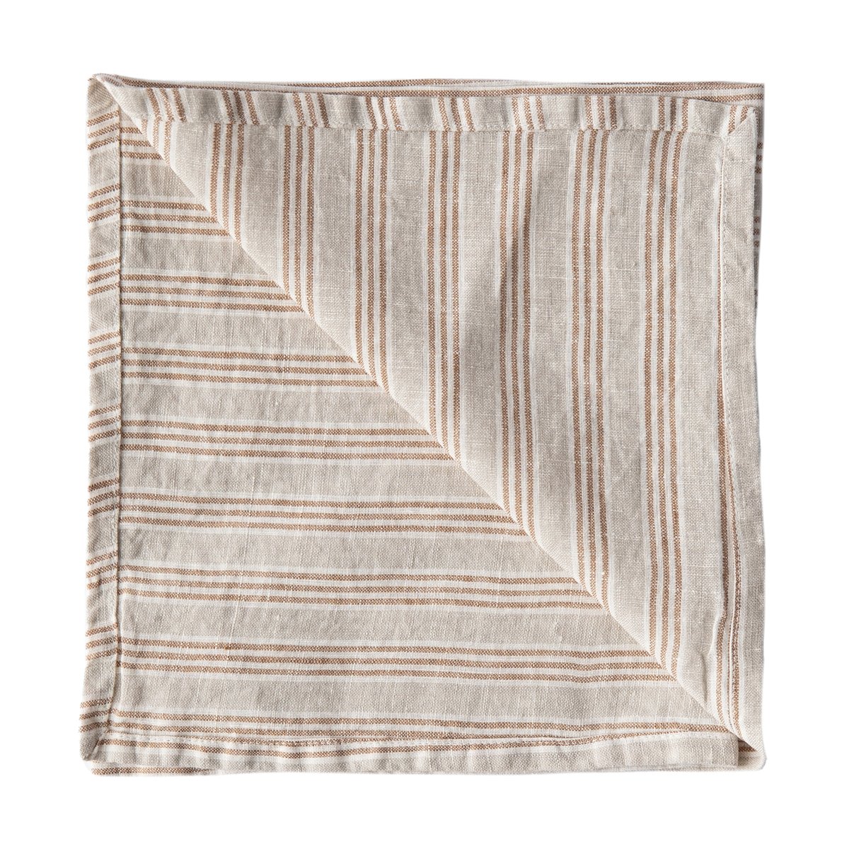 Serviett 45x45 cm, hazelnut stripe