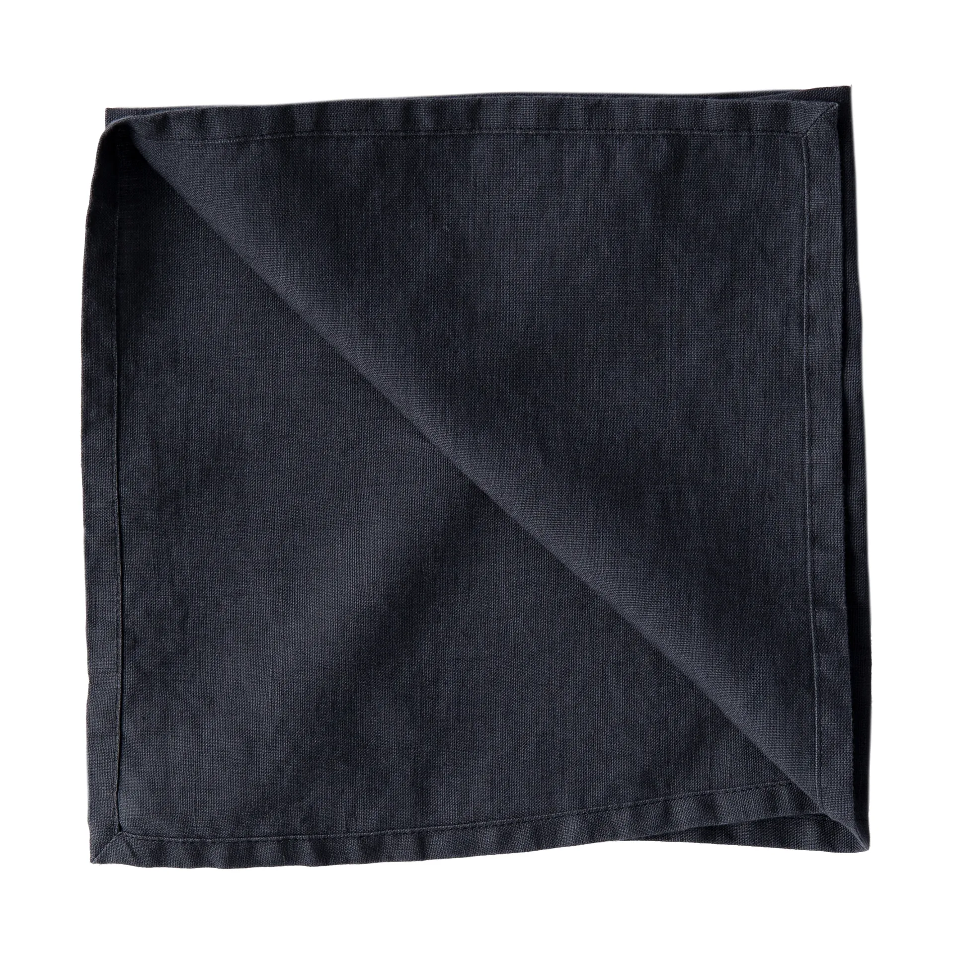 Washed linen stoffserviett 45 x 45 cm, Night blue Tell Me More