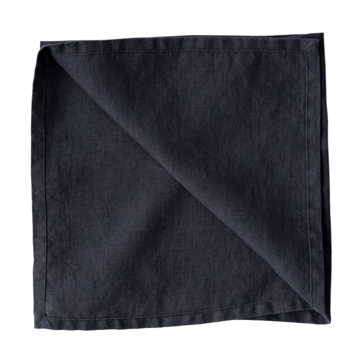 Washed linen stoffserviett 45 x 45 cm - Night blue - Tell Me More