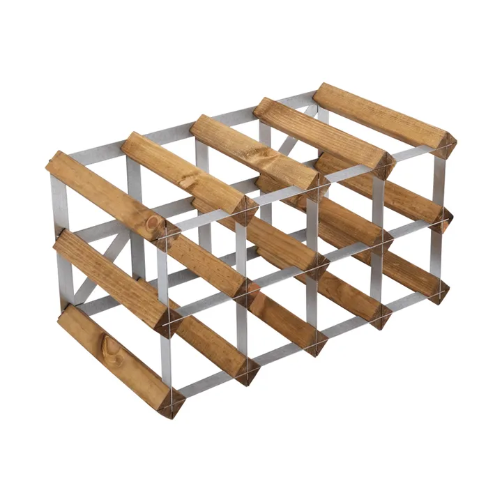 The Swedish Wine Rack Factory vinstativ montert - 12 flasker-lys furu - The Swedish Wine Rack Factory