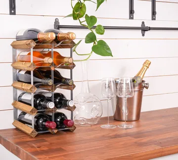 The Swedish Wine Rack Factory vinstativ montert - 12 flasker-lys furu - The Swedish Wine Rack Factory