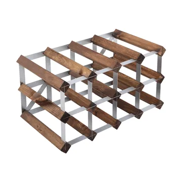 The Swedish Wine Rack Factory vinstativ montert - 12 flasker-mørk furu - The Swedish Wine Rack Factory