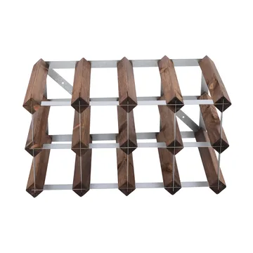 The Swedish Wine Rack Factory vinstativ montert - 12 flasker-mørk furu - The Swedish Wine Rack Factory