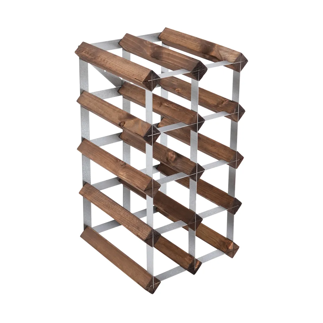 The Swedish Wine Rack Factory vinstativ montert, 12 flasker-mørk furu The Swedish Wine Rack Factory