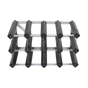 The Swedish Wine Rack Factory vinstativ montert - 12 flasker-svart furu - The Swedish Wine Rack Factory