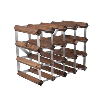 The Swedish Wine Rack Factory vinstativ montert - 16 flasker-mørk furu - The Swedish Wine Rack Factory