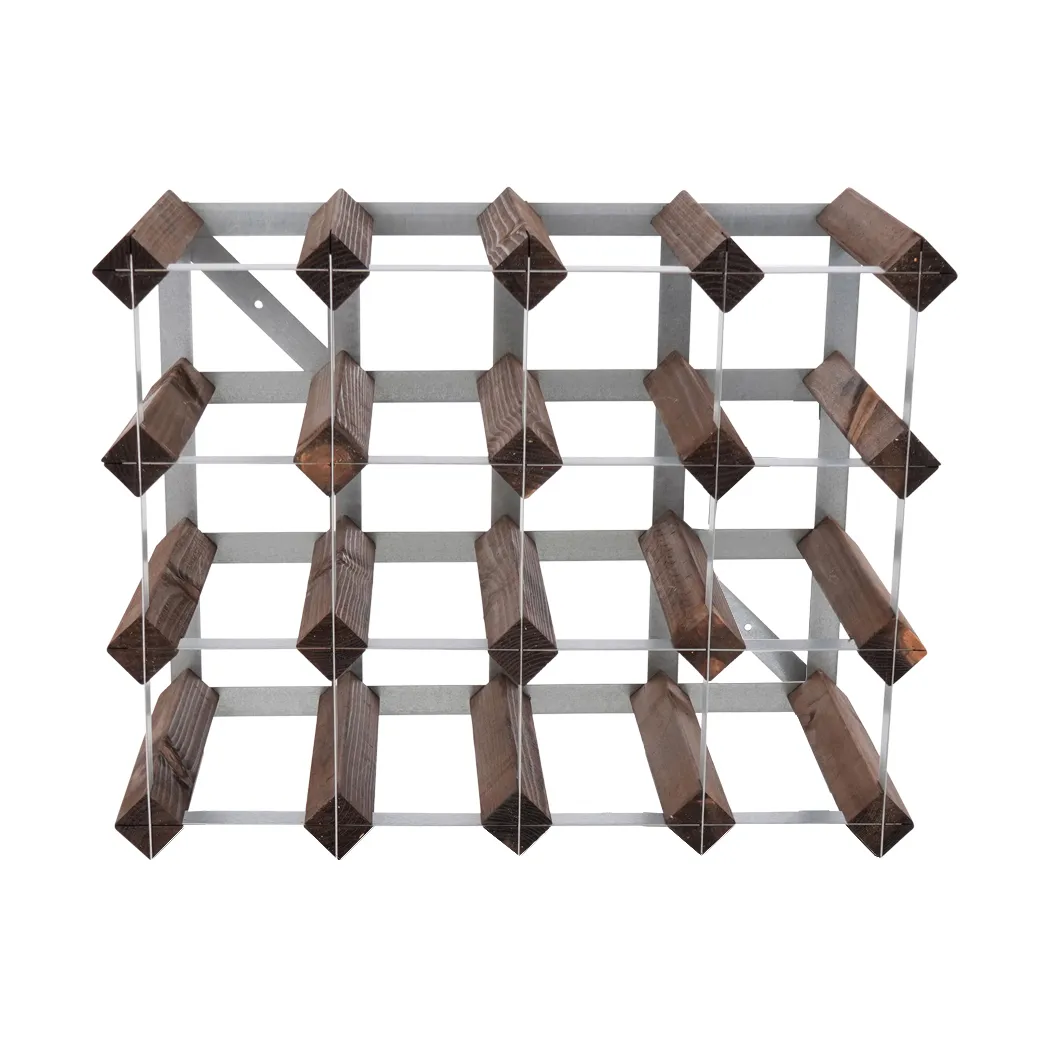 The Swedish Wine Rack Factory vinstativ montert, 16 flasker-mørk furu The Swedish Wine Rack Factory