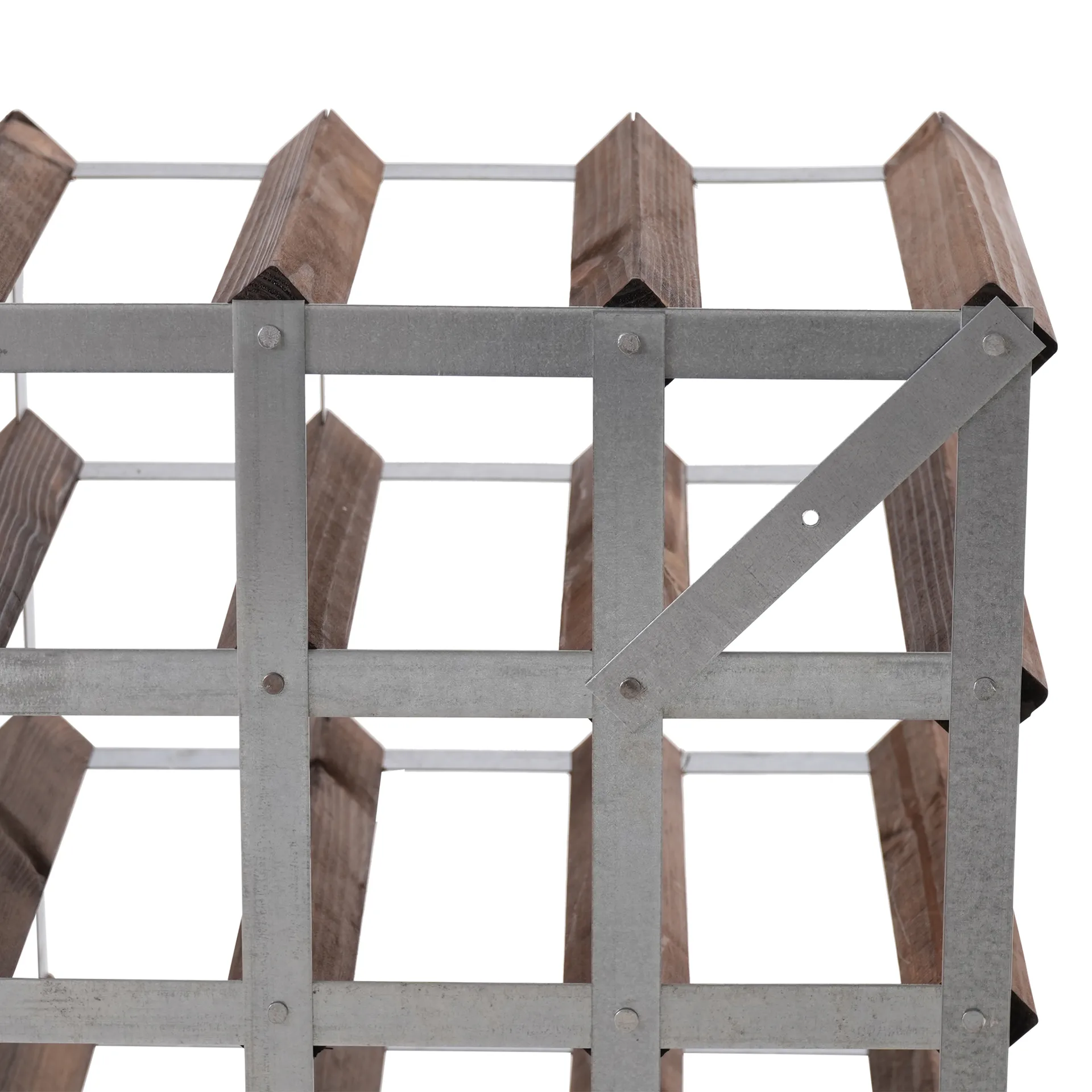 The Swedish Wine Rack Factory vinstativ montert, 16 flasker-mørk furu The Swedish Wine Rack Factory